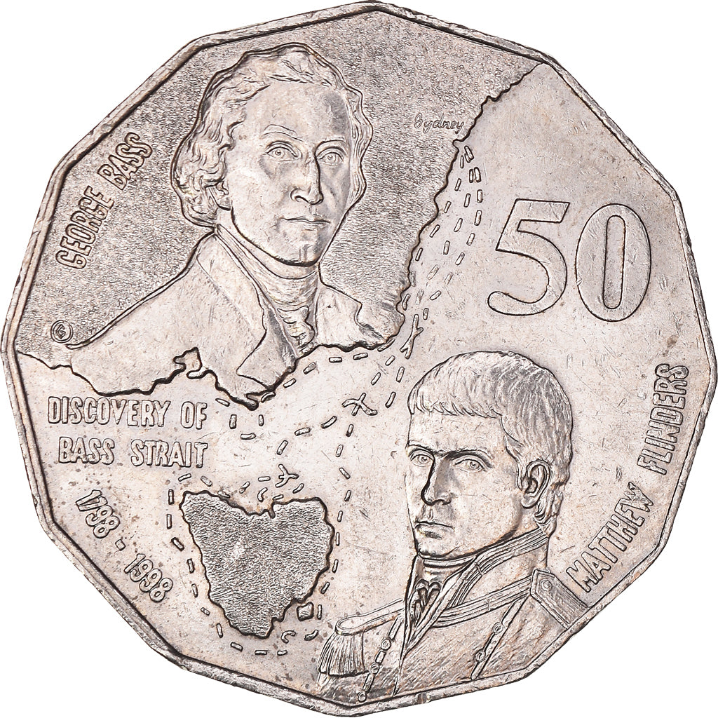 Moneta, Australia, Elizabeth II, 50 Cents, 1998, AU(50-53), Miedź-Nikiel