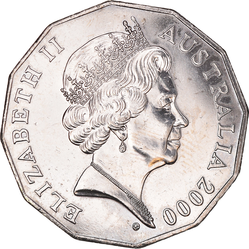 Coin, Australia, Elizabeth II, 50 Cents, 2000, Royal Australian Mint, AU(55-58)