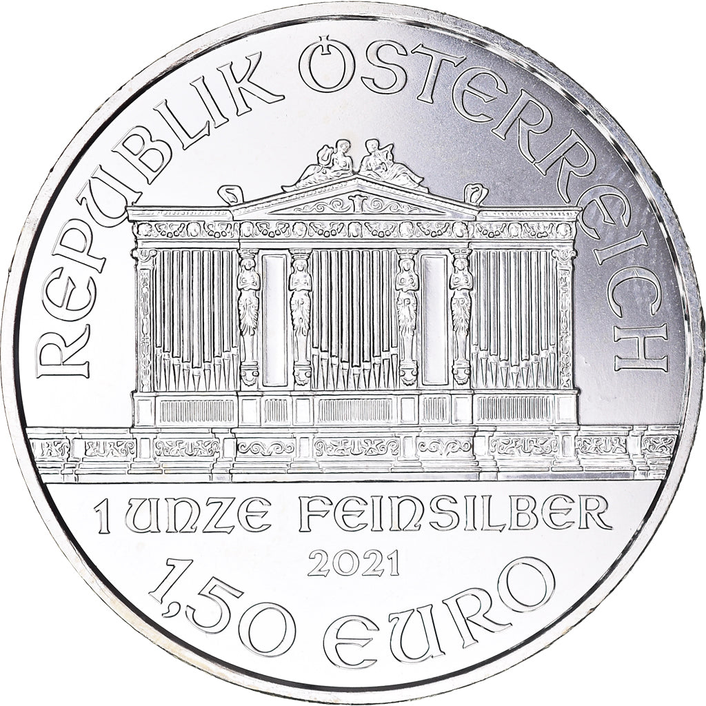 Oostenrijk, Philharmonic Orchestra, 1,5 Euro, 2021, FDC, Zilver