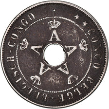 Münze, Belgisch-Kongo, Albert I, 20 Centimes, 1911, S+, Kupfer-Nickel, KM:19