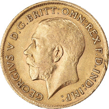 Coin, Great Britain, George V, 1/2 Sovereign, 1911, EF(40-45), Gold, KM:819