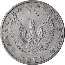 Coin, Greece, 20 Drachmai, 1973, EF(40-45), Copper-nickel, KM:112