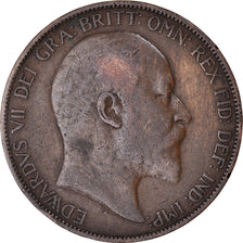 Coin, Great Britain, Edward VII, Penny, 1906, VF(30-35), Bronze, KM:794.2
