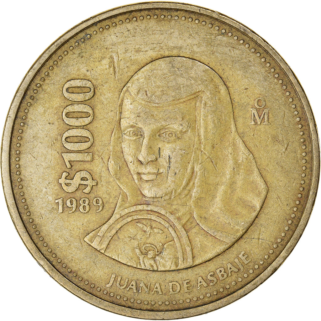Moeda, México, 1000 Pesos, 1989, Mexico City, EF(40-45), Alumínio-Bronze