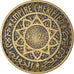 Moneda, Marruecos, Mohammed V, 50 Francs, AH 1371/1952, Paris, MBC, Aluminio -