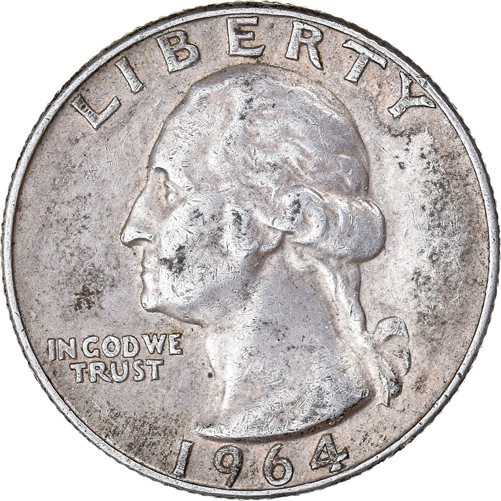 Coin, United States, Washington, Quarter, 1964, Denver, EF(40-45), Silver
