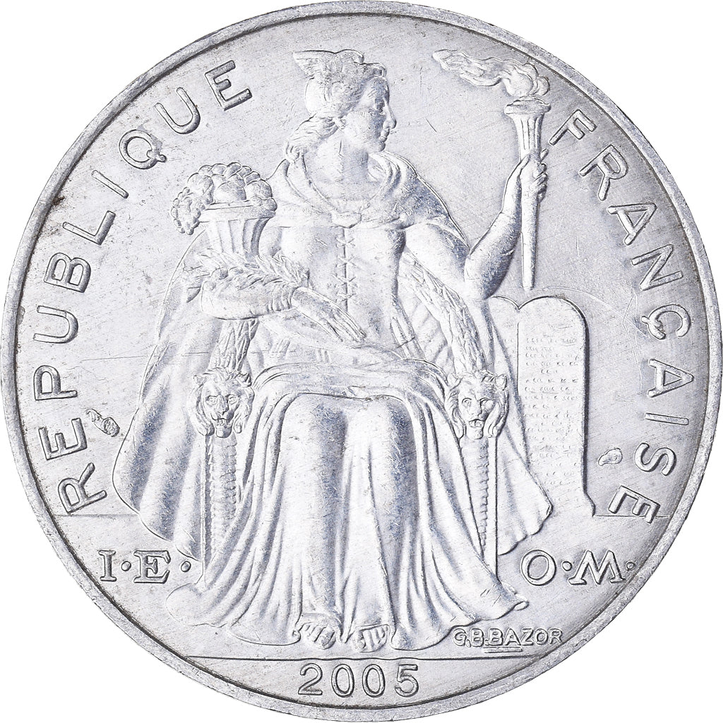 Monnaie, Nouvelle-Calédonie, 5 Francs, 2005, Paris, TTB+, Aluminium, KM:16