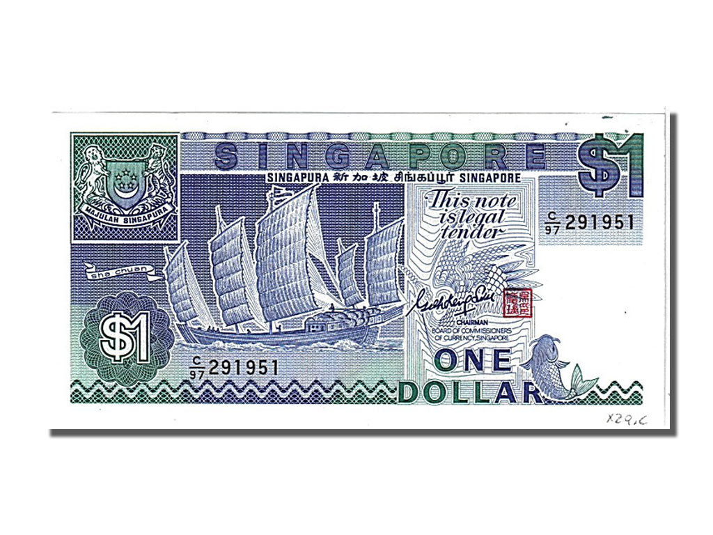 Banknote, Singapore, 1 Dollar, 1987, UNC(65-70)
