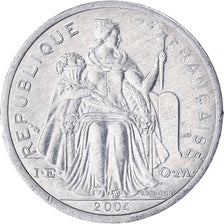 Coin, New Caledonia, 2 Francs, 2004, Paris, EF(40-45), Aluminum, KM:14