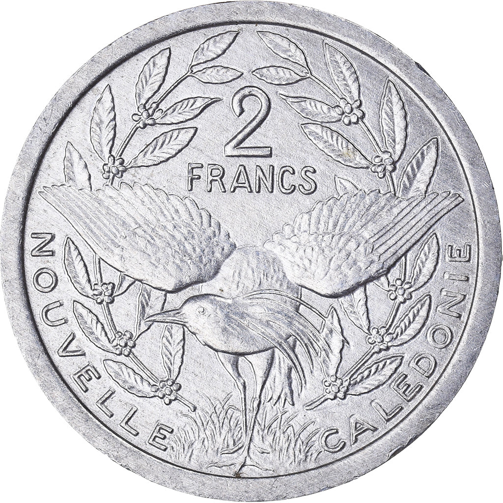 Coin, New Caledonia, 2 Francs, 2004, Paris, EF(40-45), Aluminum, KM:14