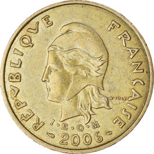 Moneta, Nuova Caledonia, 100 Francs, 2006, Paris, BB+, Alluminio-bronzo, KM:15a