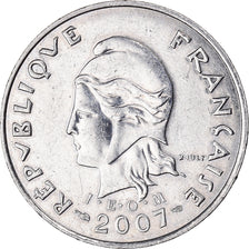 Moneta, Nuova Caledonia, 10 Francs, 2007, Paris, SPL-, Rame-nichel, KM:11a