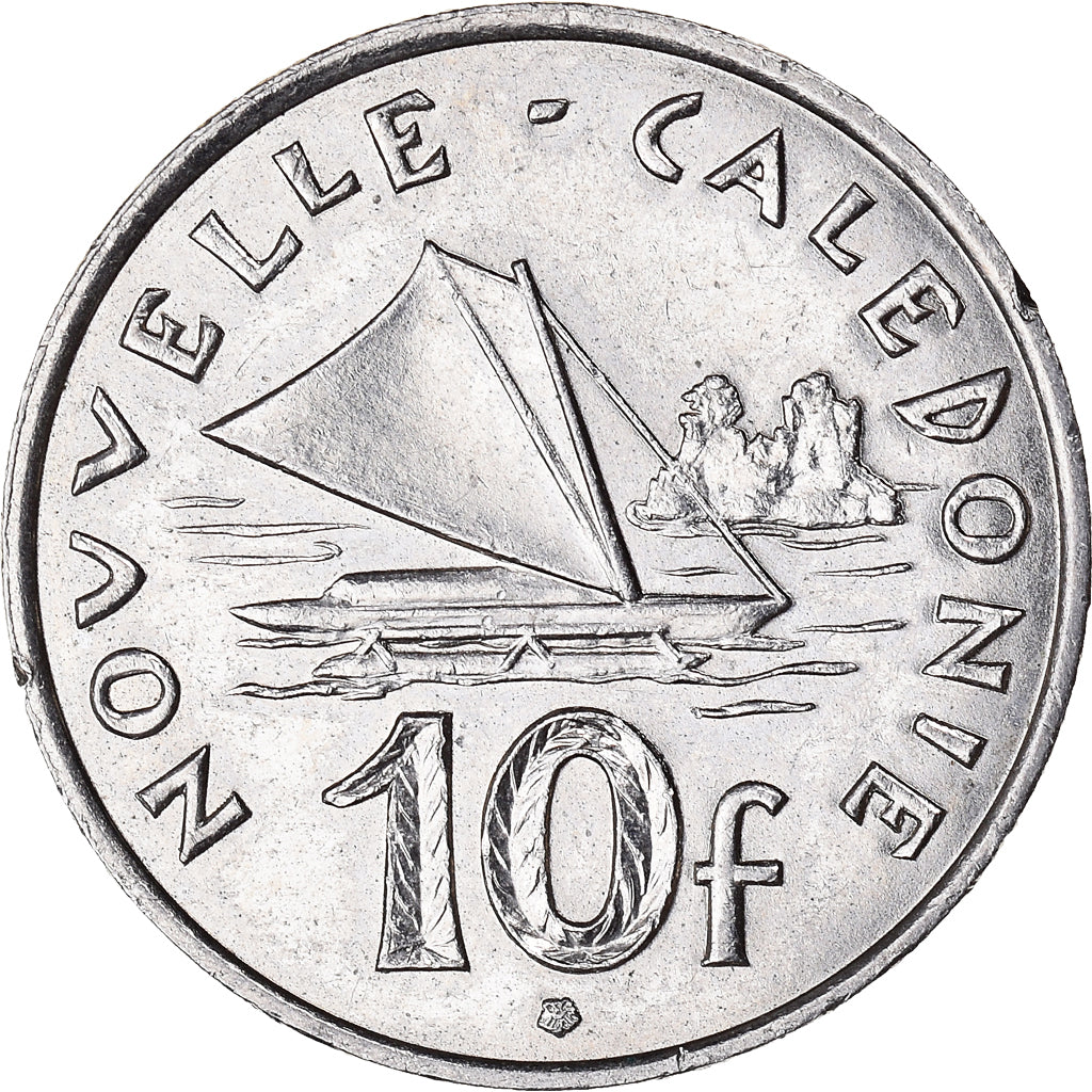 Moneta, Nuova Caledonia, 10 Francs, 2007, Paris, BB+, Rame-nichel, KM:11a