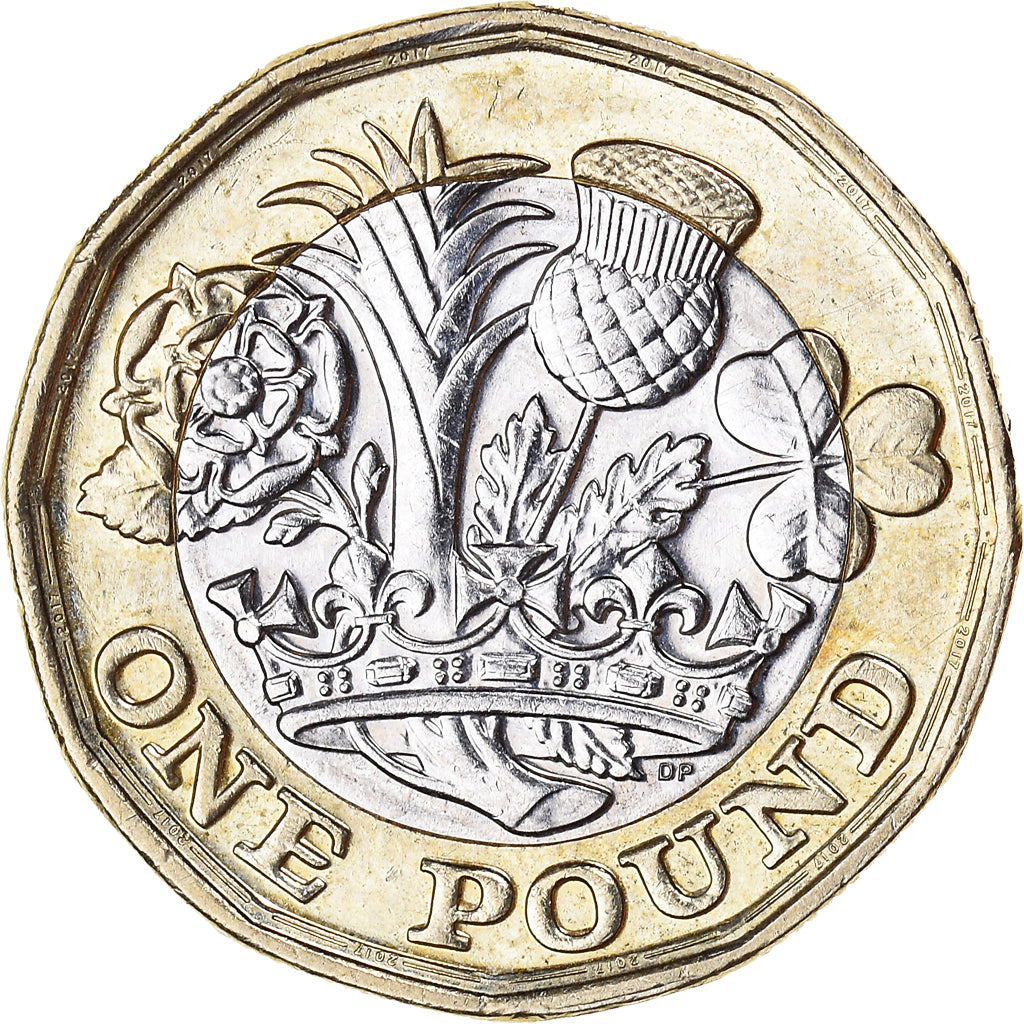 Coin, Great Britain, Elizabeth II, Pound, 2017, British Royal Mint, AU(55-58)