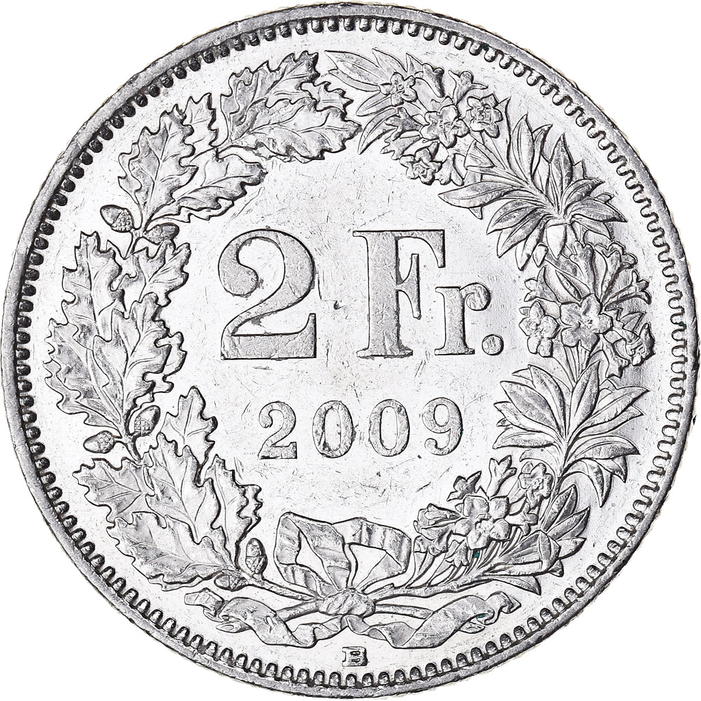 Moneta, Svizzera, 2 Francs, 2009, Bern, BB+, Rame-nichel, KM:21a.3