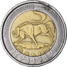 Coin, South Africa, 5 Rand, 2004, Pretoria, EF(40-45), Bi-Metallic, KM:281