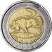Coin, South Africa, 5 Rand, 2004, Pretoria, EF(40-45), Bi-Metallic, KM:281