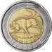 Coin, South Africa, 5 Rand, 2004, Pretoria, EF(40-45), Bi-Metallic, KM:281