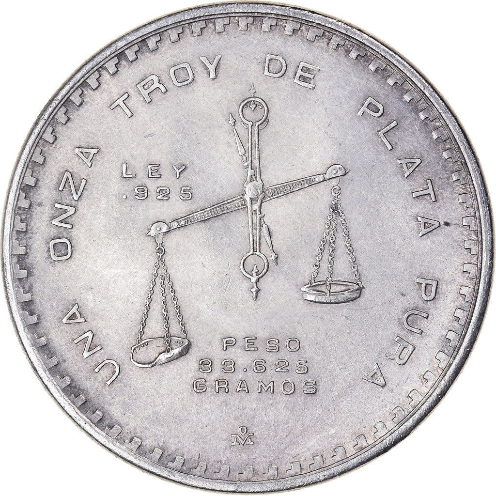 Moneda, México, Onza, 1980, Mexico City, MBC+, Plata, KM:M49b.5