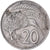 Moneda, Nueva Zelanda, Elizabeth II, 20 Cents, 1974, MBC, Cobre - níquel