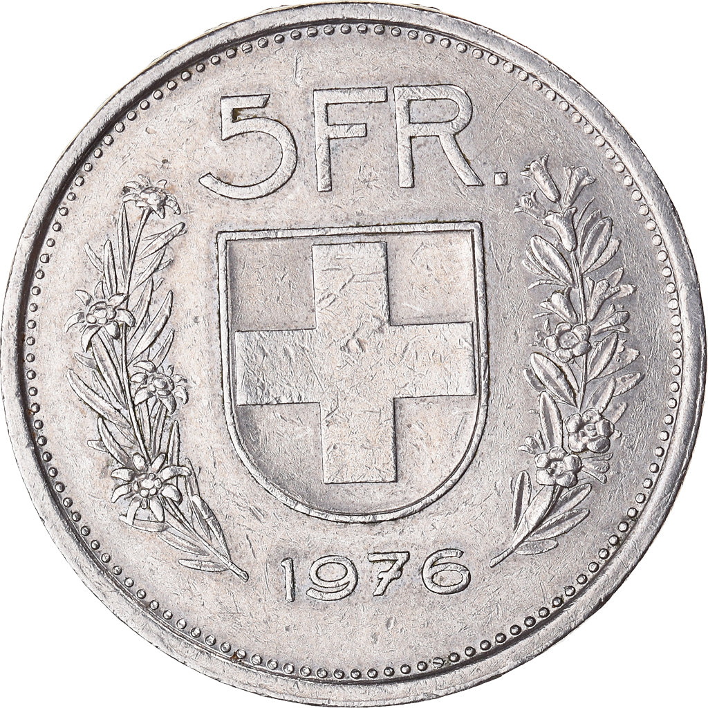 Moneta, Svizzera, 5 Francs, 1976, Bern, BB, Rame-nichel, KM:40a.1