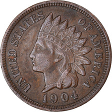 Moneta, USA, Cent, 1904, Philadelphia, EF(40-45), Brązowy, KM:90a