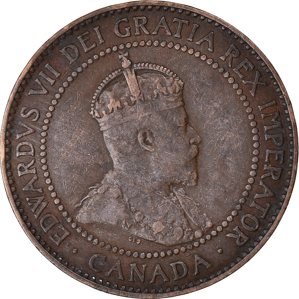 Coin, Canada, Edward VII, Cent, 1908, Royal Canadian Mint, Ottawa, VF(30-35)