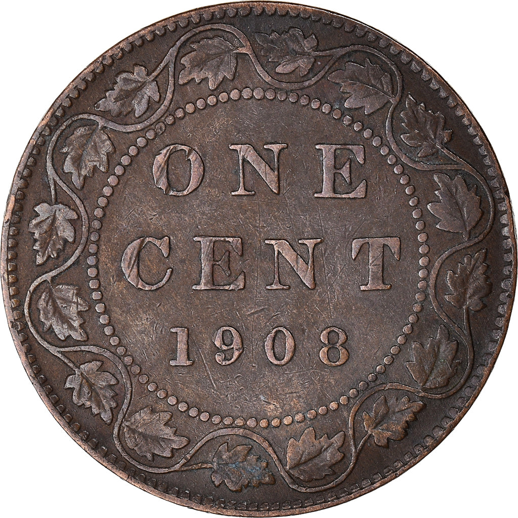 Coin, Canada, Edward VII, Cent, 1908, Royal Canadian Mint, Ottawa, VF(30-35)