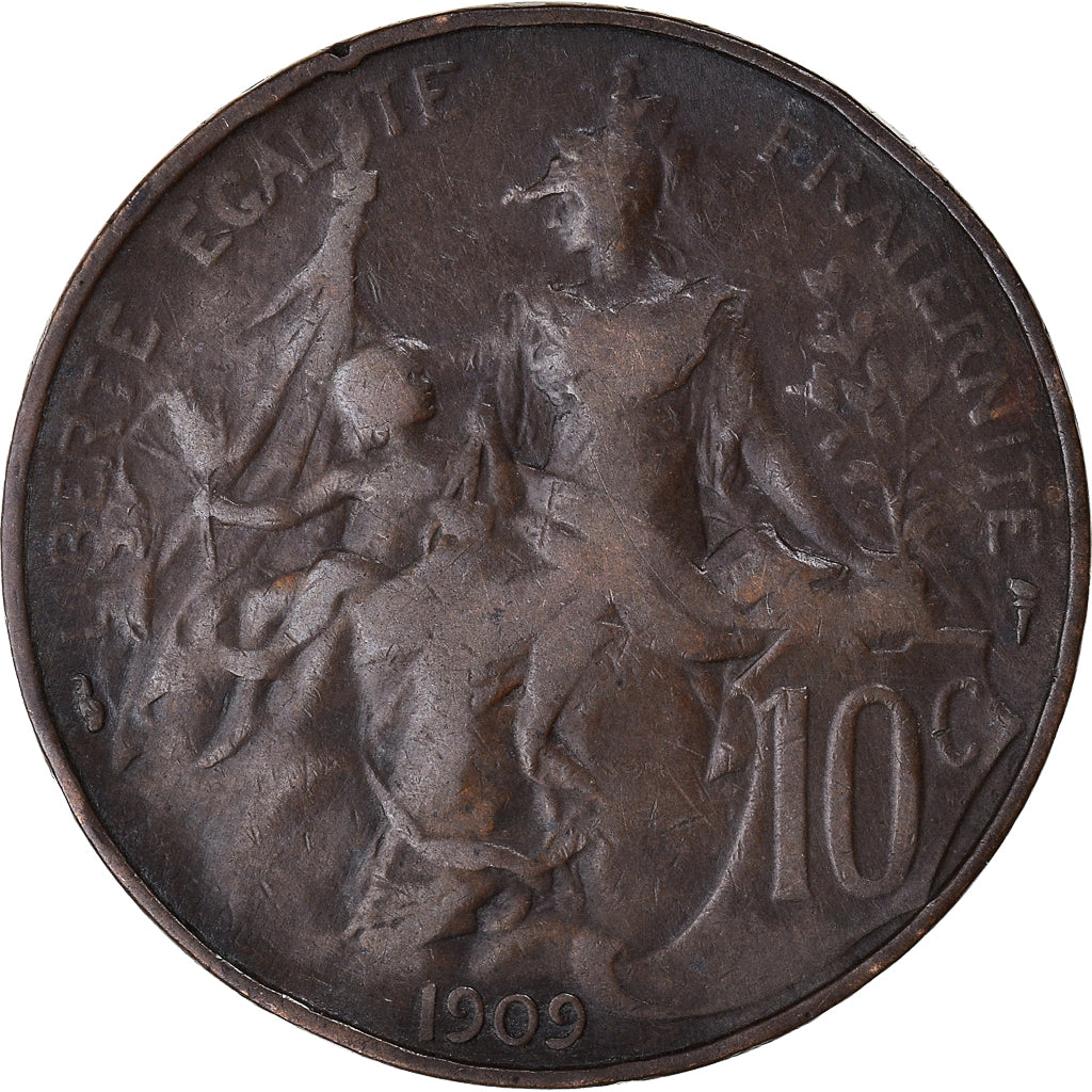 Coin, France, Dupuis, 10 Centimes, 1909, Paris, VF(30-35), Bronze, KM:843
