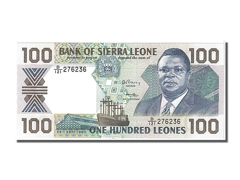 Banknote, Sierra Leone, 100 Leones, 1990, 1990-09-26, UNC(65-70)