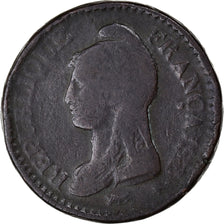Moneta, Francia, Dupré, Decime, AN 8 (1799-1800), Metz, MB, Bronzo, KM:644.2