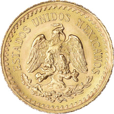 Moeda, México, 2-1/2 Pesos, 1945, Mexico City, AU(55-58), Dourado, KM:463