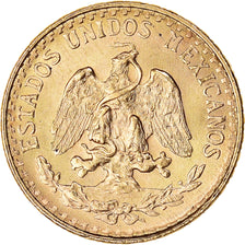Coin, Mexico, 2 Pesos, 1945, Mexico City, AU(55-58), Gold, KM:461