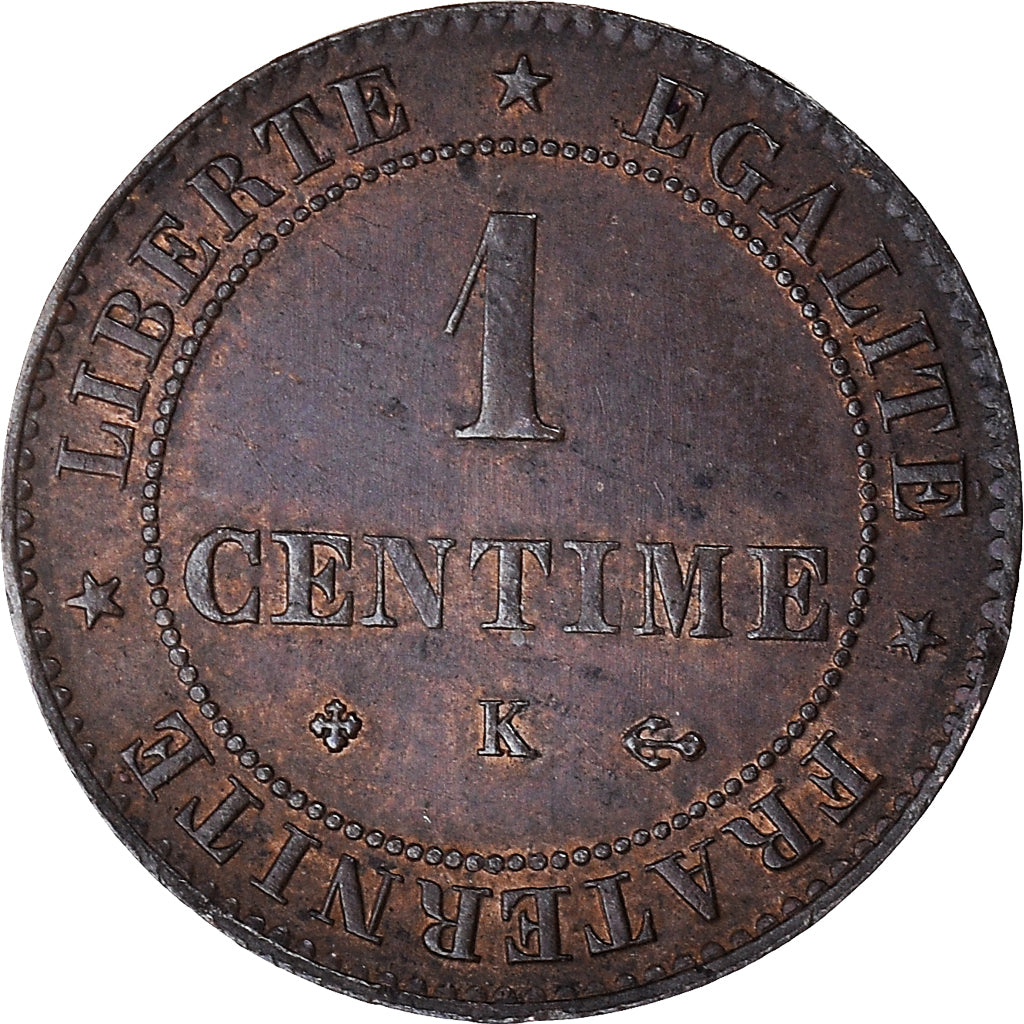 Monnaie, France, Cérès, Centime, 1878, Bordeaux, TTB, Bronze, Gadoury:88