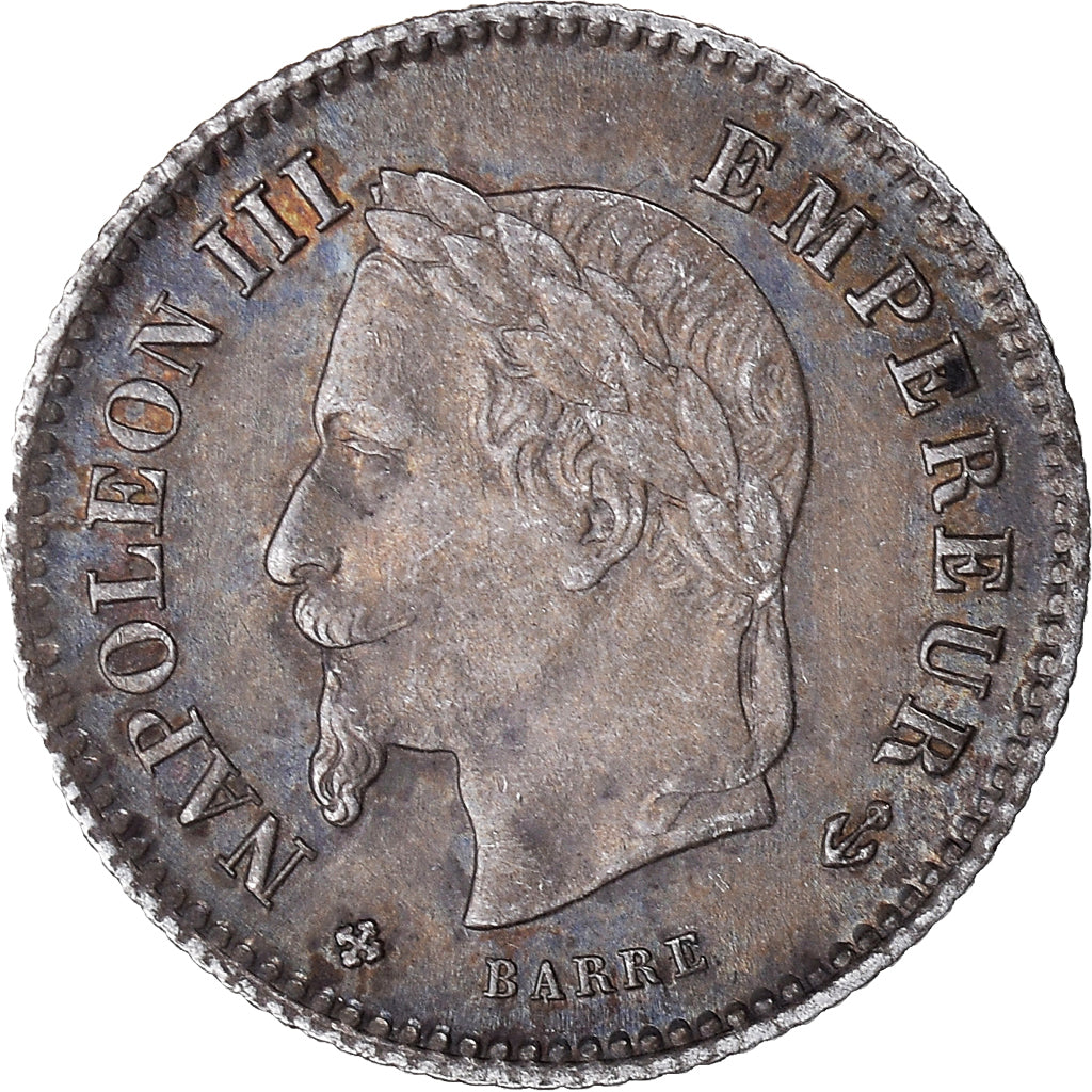 Munten, Frankrijk, Napoléon III, 20 Centimes, 1867, Strasbourg, ZF, Zilver