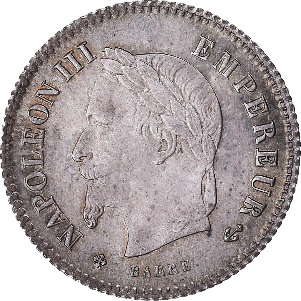 Moneta, Francja, Napoléon III, 20 Centimes, 1867, Strasbourg, AU(55-58)