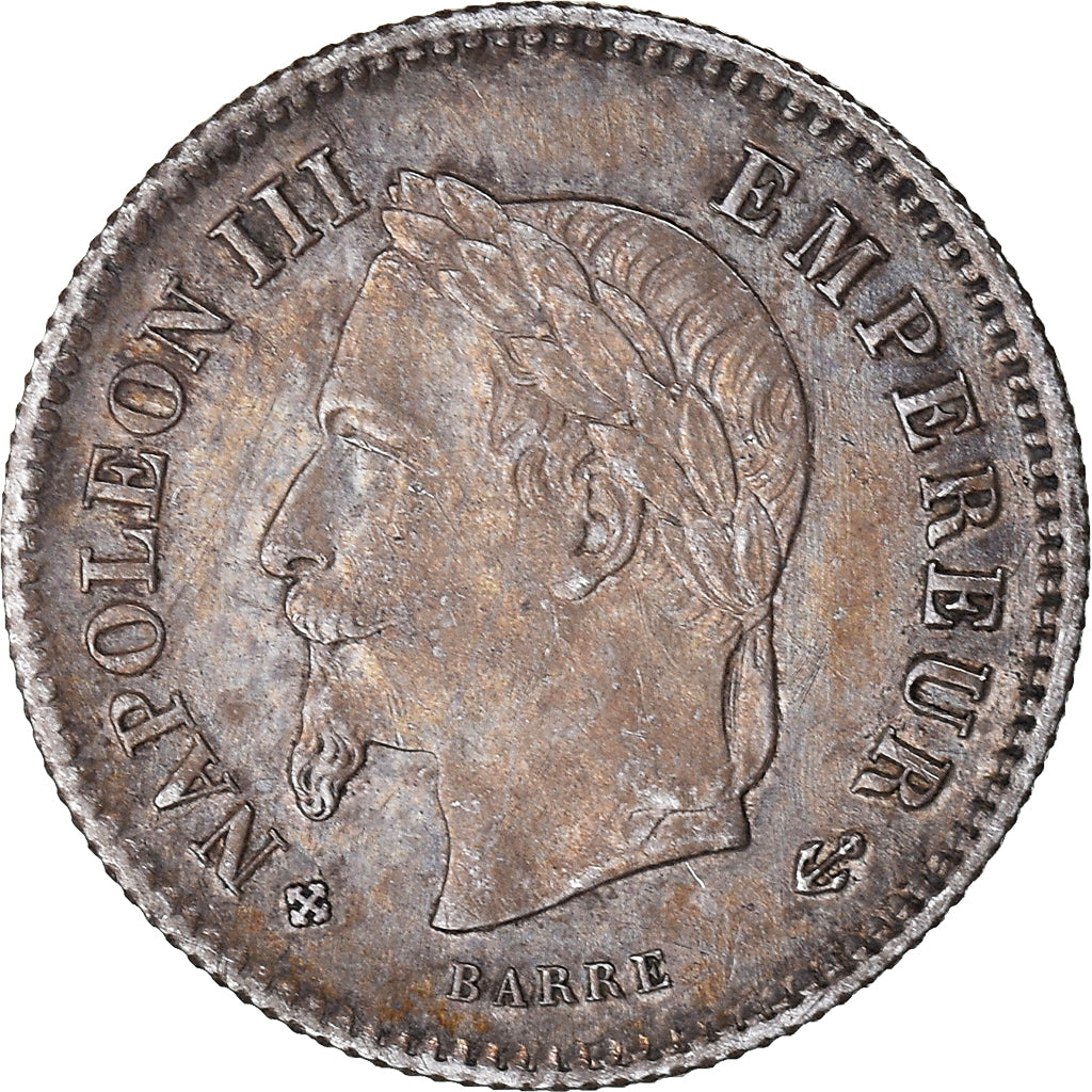 Moneda, Francia, Napoléon III, 20 Centimes, 1867, Strasbourg, EBC, Plata