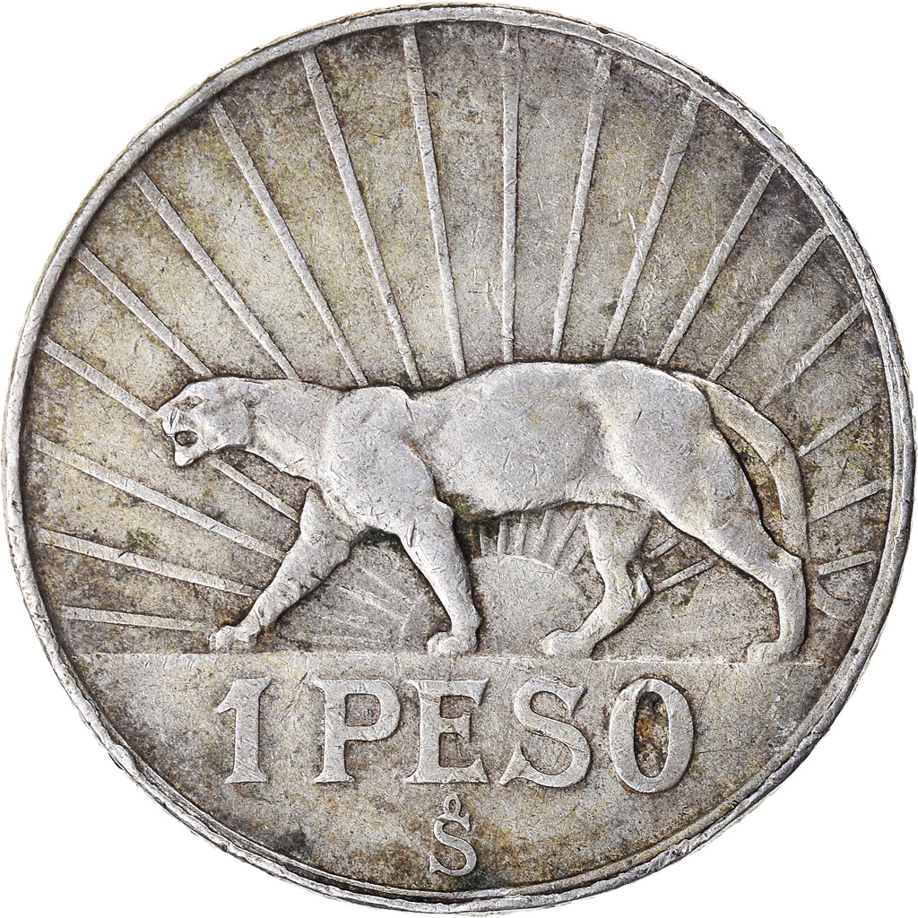Coin, Uruguay, Peso, 1942, Santiago, EF(40-45), Silver, KM:30