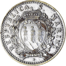 Coin, San Marino, 50 Centesimi, 1898, Rome, EF(40-45), Silver, KM:3