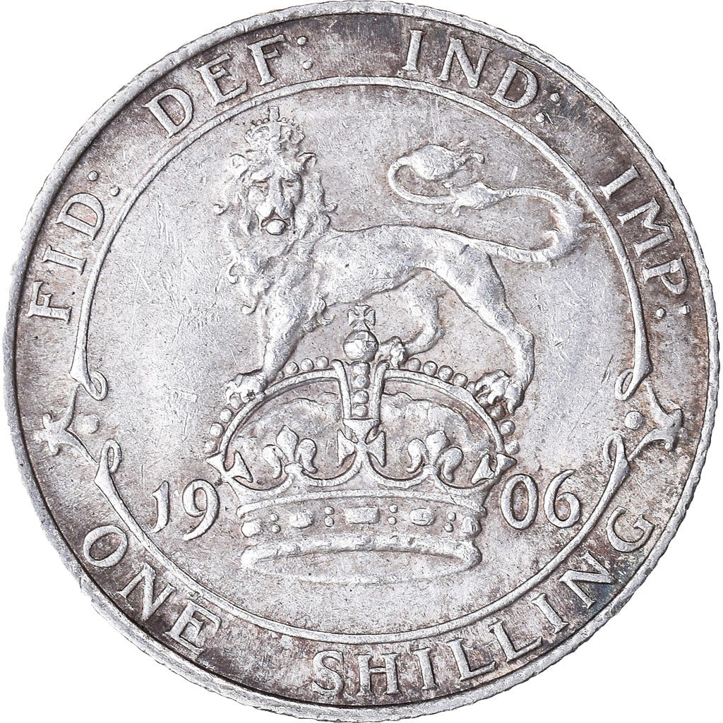 Coin, Great Britain, Edward VII, Shilling, 1906, EF(40-45), Silver, KM:800