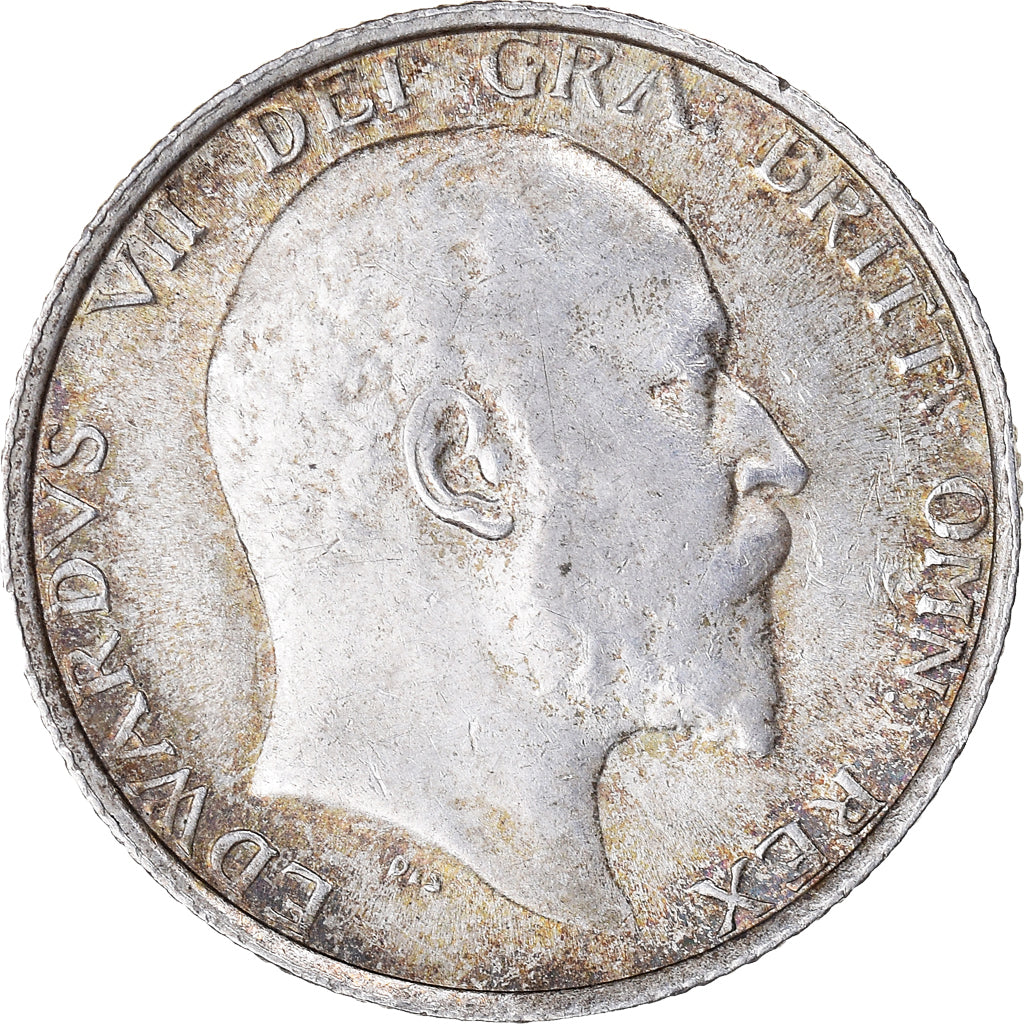 Coin, Great Britain, Edward VII, Shilling, 1910, EF(40-45), Silver, KM:800
