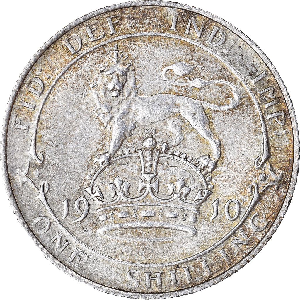 Coin, Great Britain, Edward VII, Shilling, 1910, EF(40-45), Silver, KM:800