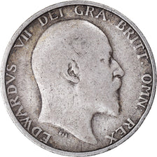 Coin, Great Britain, Edward VII, Shilling, 1909, VF(30-35), Silver, KM:800