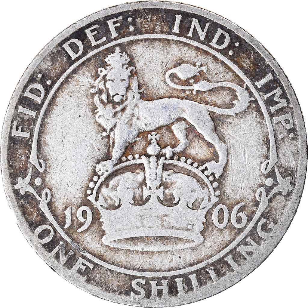 Coin, Great Britain, Edward VII, Shilling, 1906, VF(30-35), Silver, KM:800