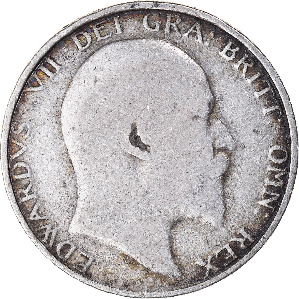 Coin, Great Britain, Edward VII, Shilling, 1902, VF(30-35), Silver, KM:800