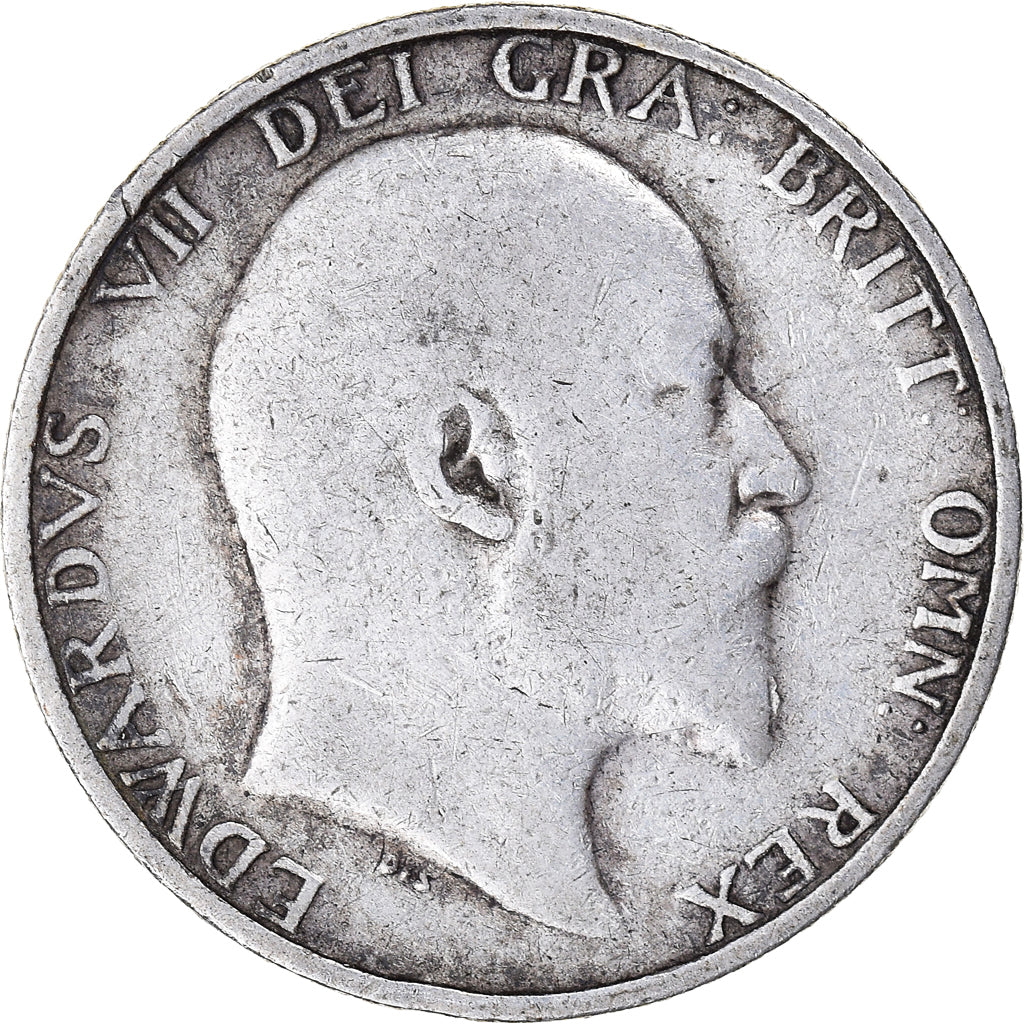 Coin, Great Britain, Edward VII, Shilling, 1907, VF(30-35), Silver, KM:800
