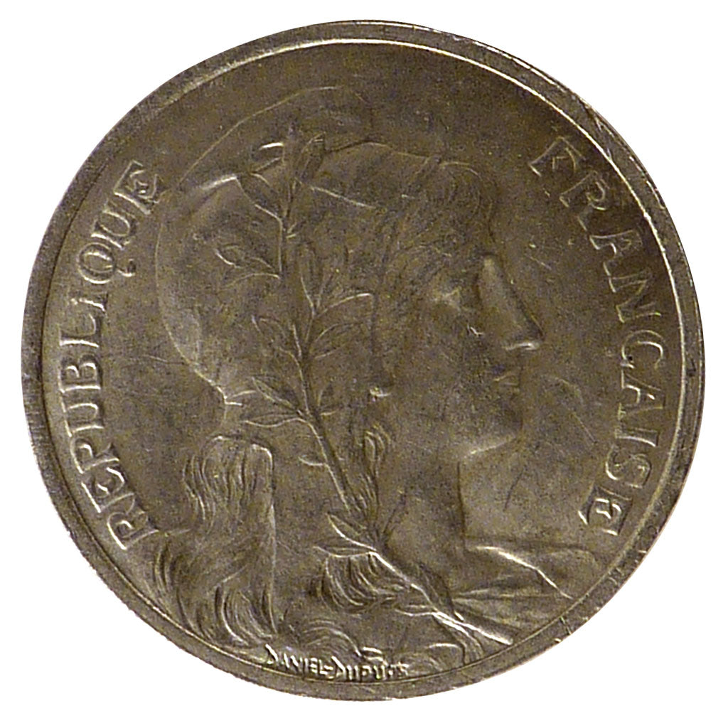 FRANCE, 5 Centimes, 1908, AU(55-58), Aluminium, 2.00