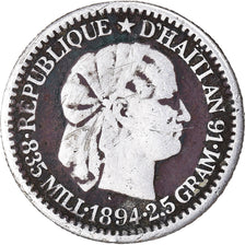 Coin, Haiti, 10 Centimes, 1894, Paris, VF(30-35), Silver, KM:44