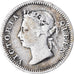 Moneda, Hong Kong, Victoria, 5 Cents, 1888, MBC, Plata, KM:5