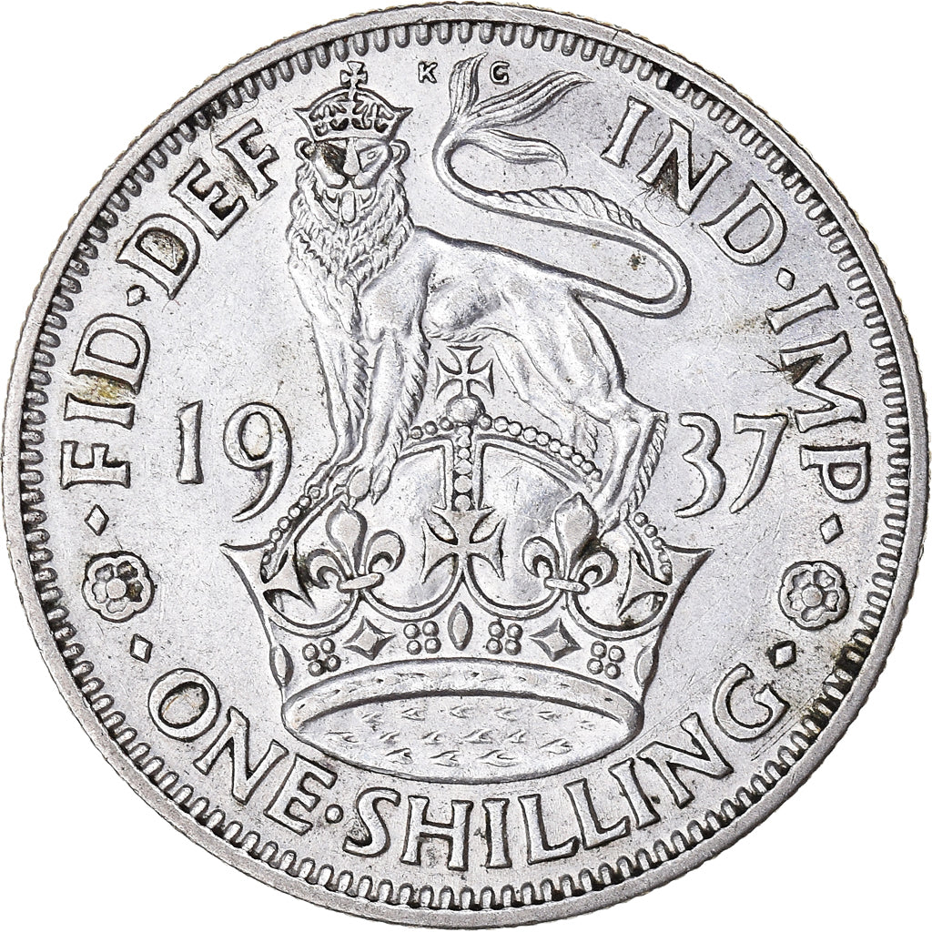 Coin, Great Britain, George VI, Shilling, 1937, EF(40-45), Silver, KM:853